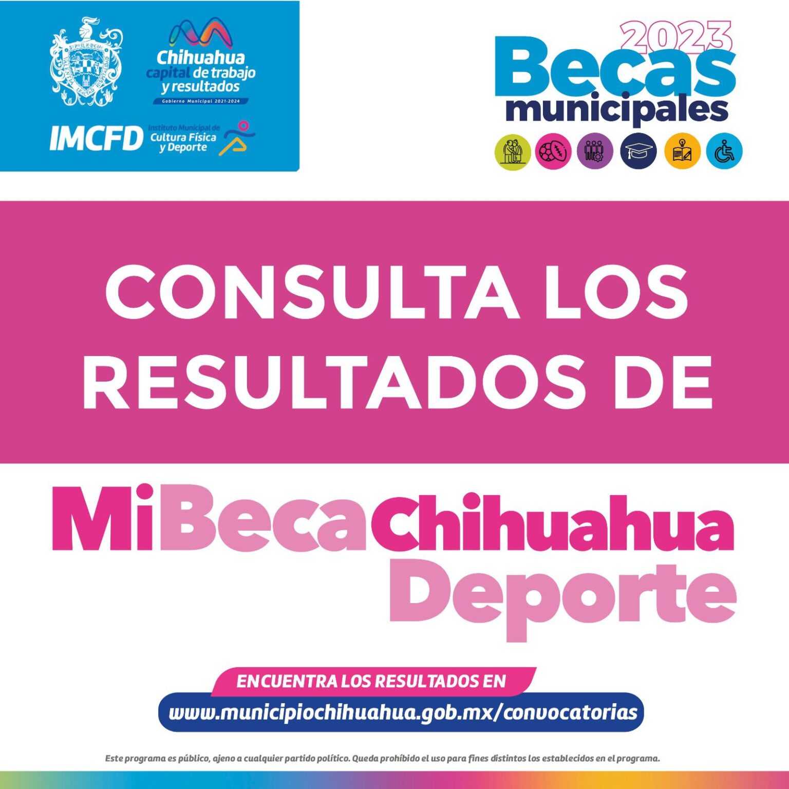 PUBLICA GOBIERNO MUNICIPAL RESULTADOS DE BECAS DEPORTIVAS 2023