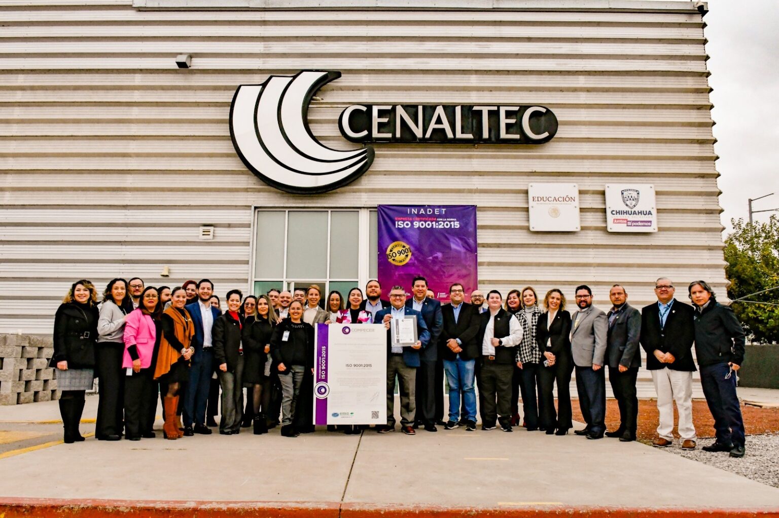 OBTIENE INADET CERTIFICACIÓN EN LA NORMA ISO 9001:2015