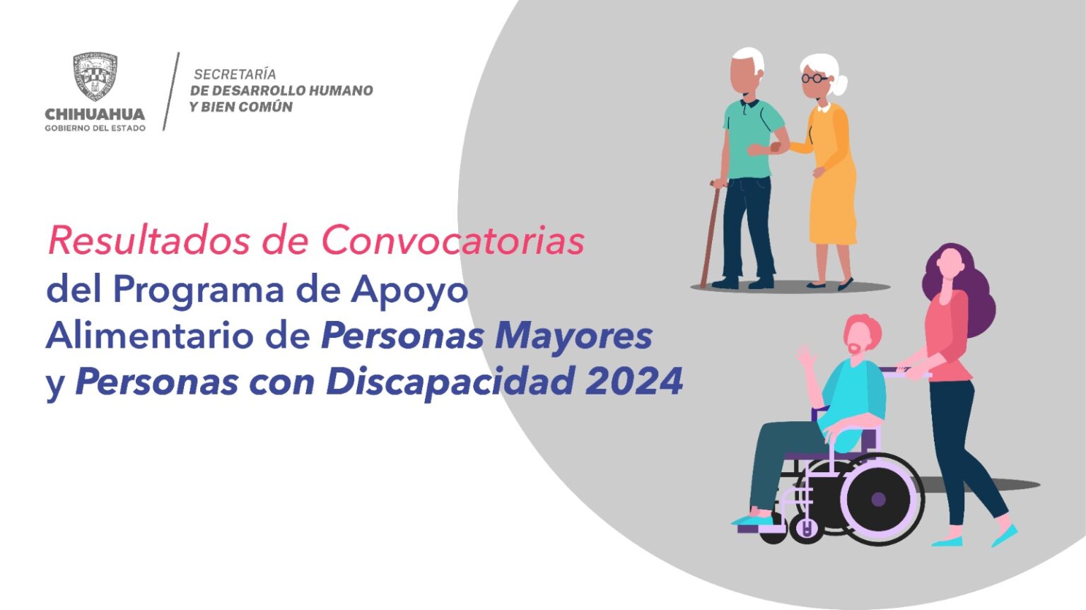 COMPARTEN RESULTADOS DE CONVOCATORIA DE PROGRAMAS ALIMENTARIOS PARA PERSONAS ADULTAS MAYORES O CON DISCAPACIDAD