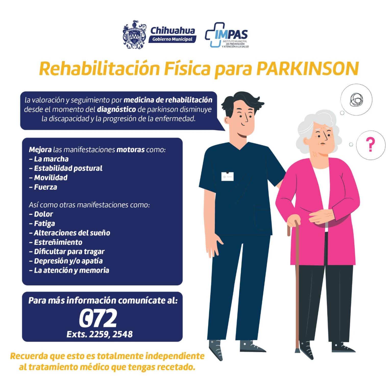OFRECEN REHABILITACIÓN FÍSICA PARA PACIENTES CON PARKINSON