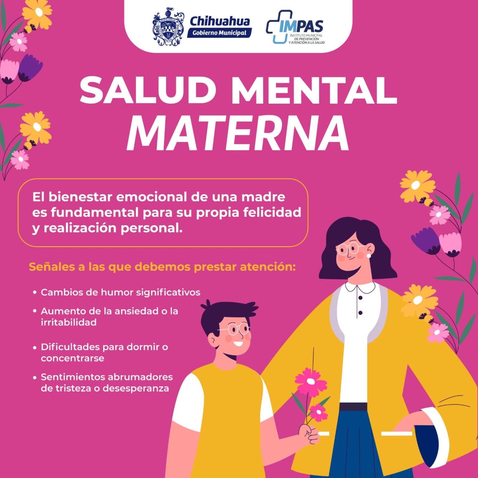 COMPARTE IMPAS INFORMACIÓN SOBRE LA IMPORTANCIA DE CUIDAR DE LA SALUD MENTAL DE LAS MAMÁS