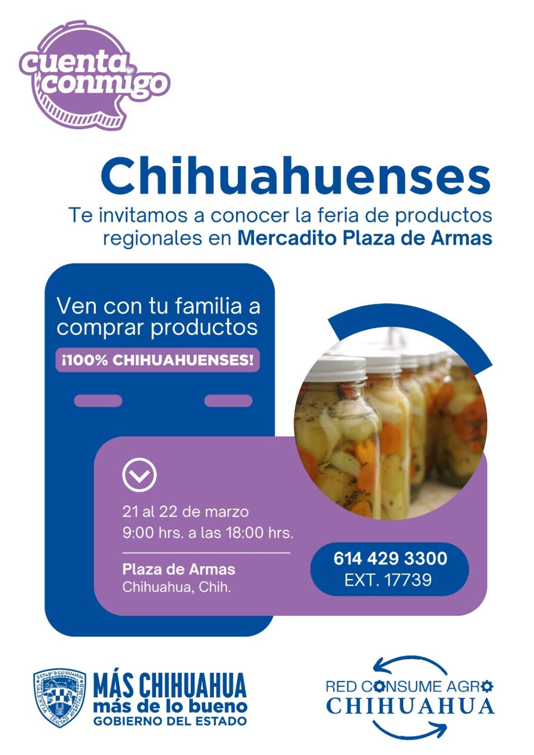 Invitan a la Feria de Productos Regionales en Mercadito Plaza de Armas