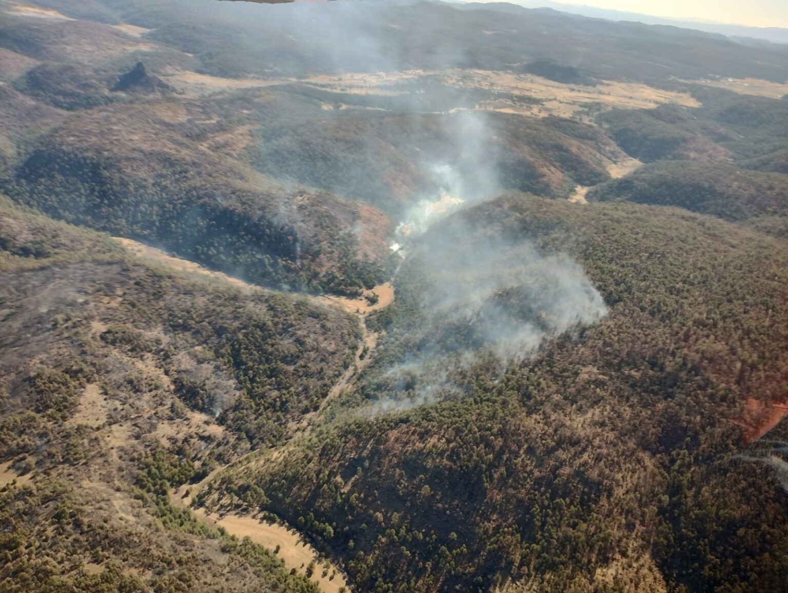 Realizó Protección Civil sobrevuelo de evaluación de incendios forestales