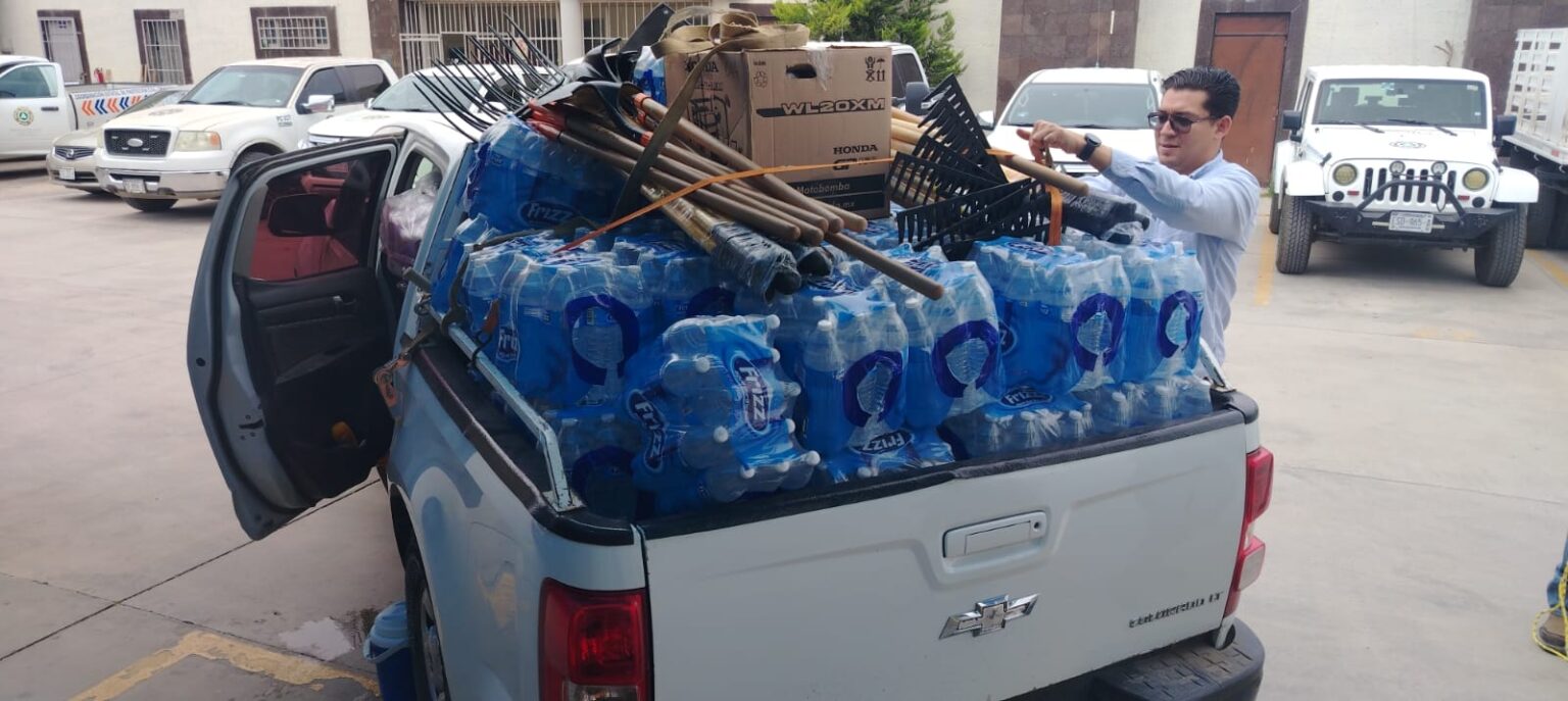 Entrega Protección Civil Estatal apoyos a brigadistas forestales en el municipio de Madera