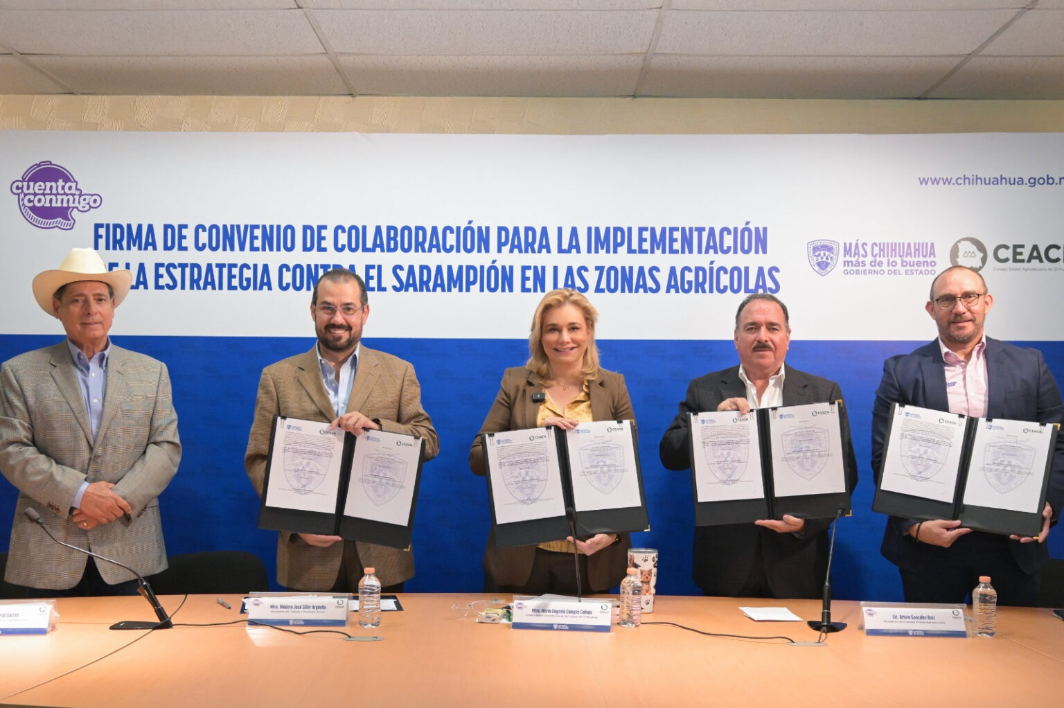 Maru Campos integra a productores agrícolas a campaña de vacunación contra el sarampión