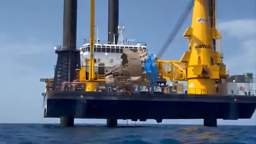 Plataforma de EE.UU. recoge restos del cohete de SpaceX en el Golfo de México