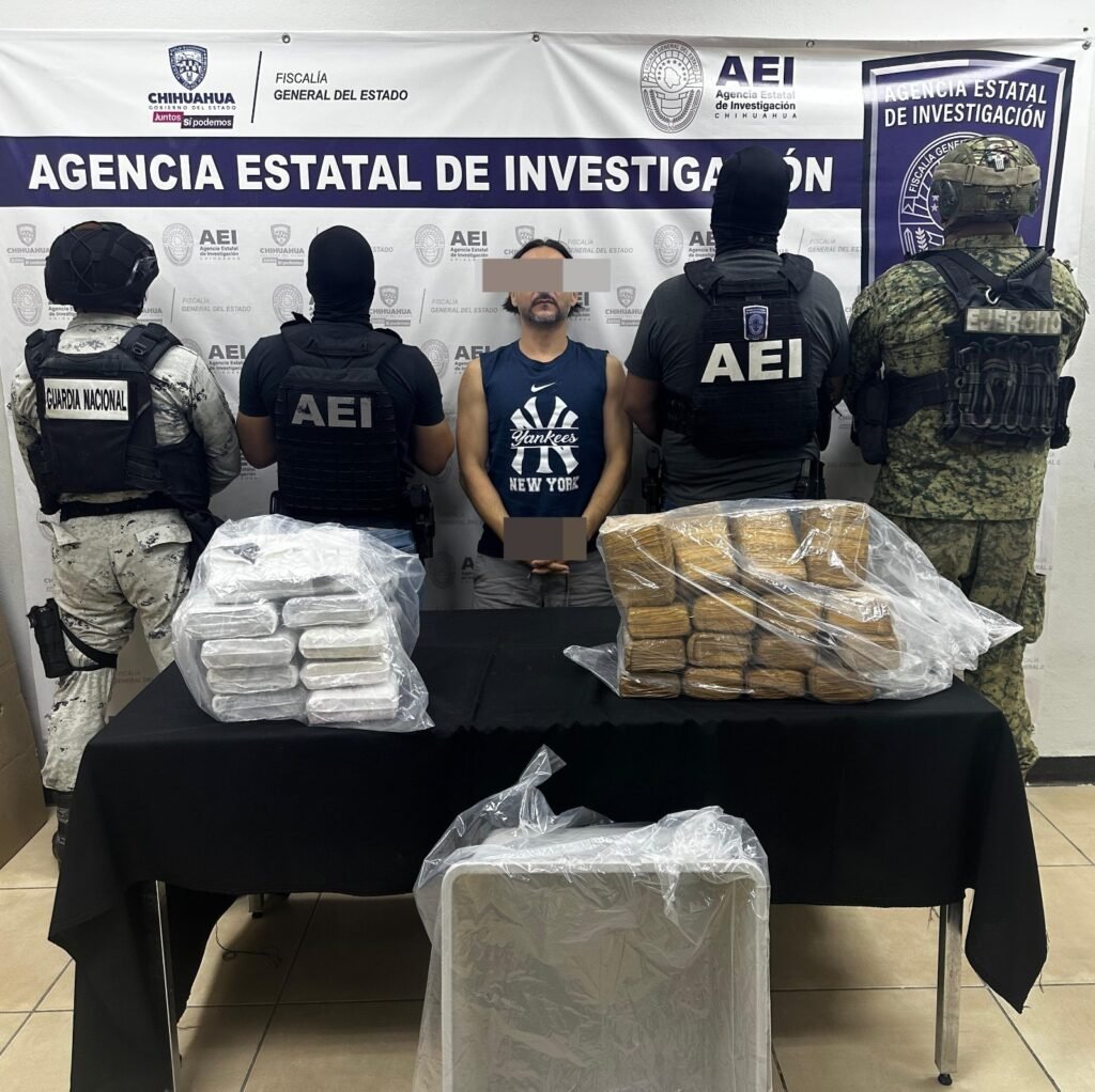 Traía más de 22 kilos de cocaína y marihuana, es detenido por la AEI