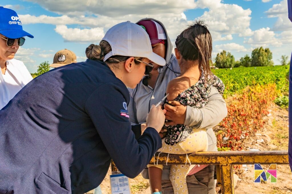 500 personas fueron vacunadas contra el Sarampión en el Seccional de Lázaro Cárdenas en Meoqui