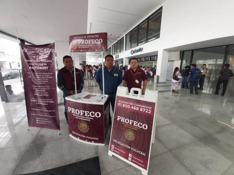 Profeco atiende y orienta a pasajeros durante su viaje