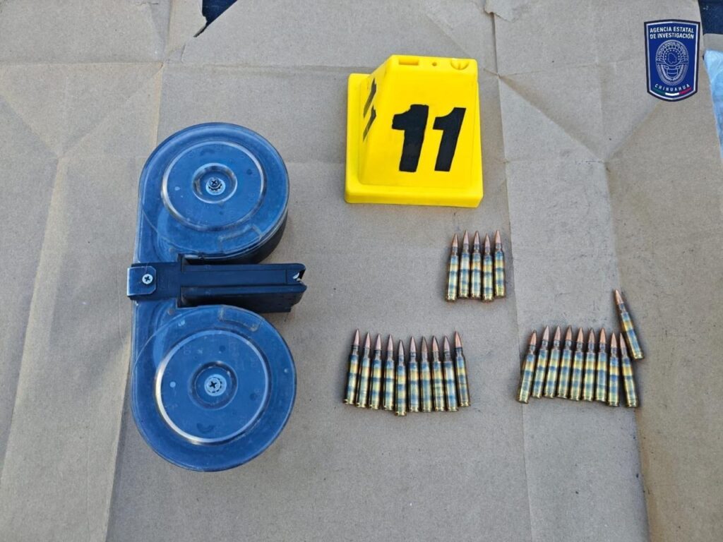 Asegura operativo conjunto pick up con cargadores y balas en Nonoava