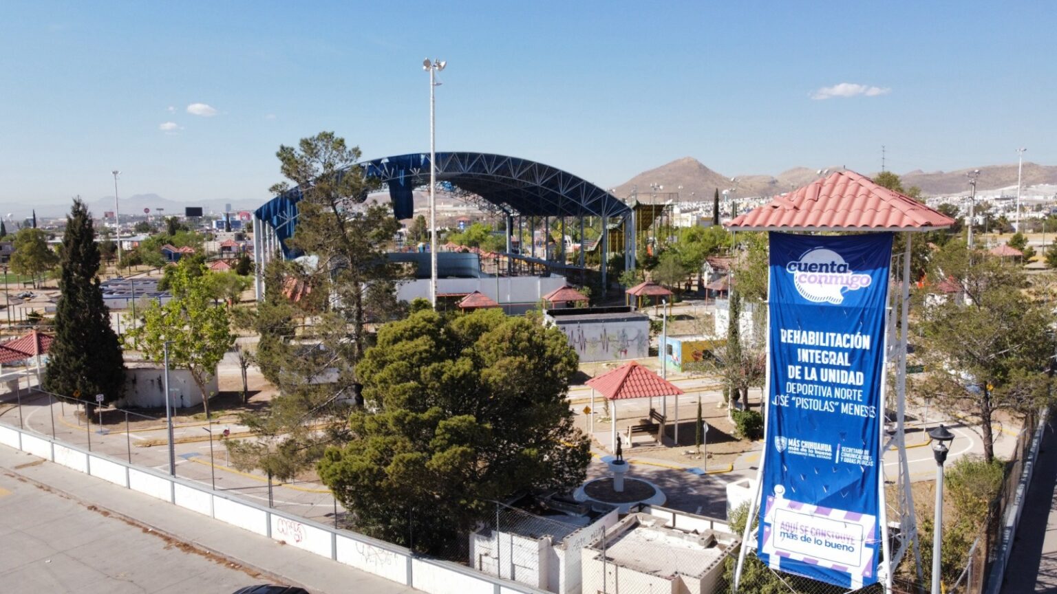 Invierte Estado 20 mdp en rehabilitación de la Unidad Deportiva José “Pistolas” Meneses