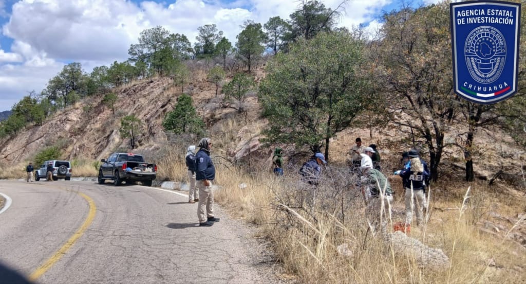 Identifica FGE restos óseos encontrados en la carretera Parral–Guadalupe y Calvo