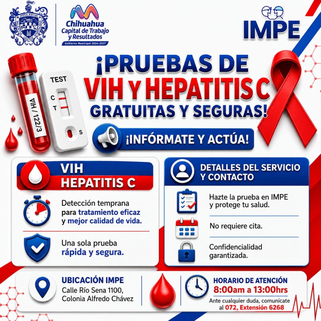 Fomenta Municipio la prevención y el autocuidado con pruebas de Hepatitis y VIH en el IMPE