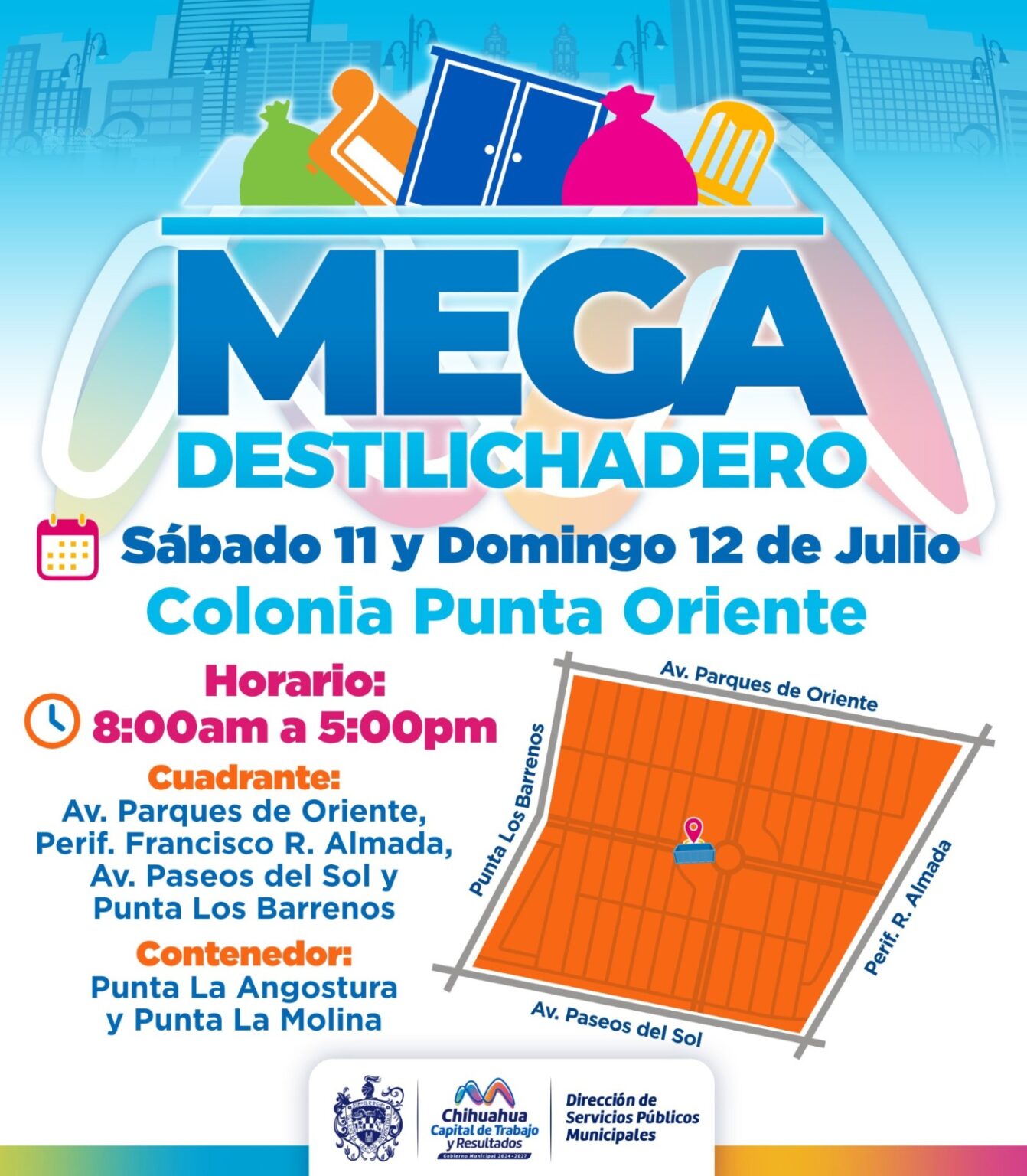 Llegará Mega Destilichadero a Punta Oriente el sábado 11 y domingo 12 de julio