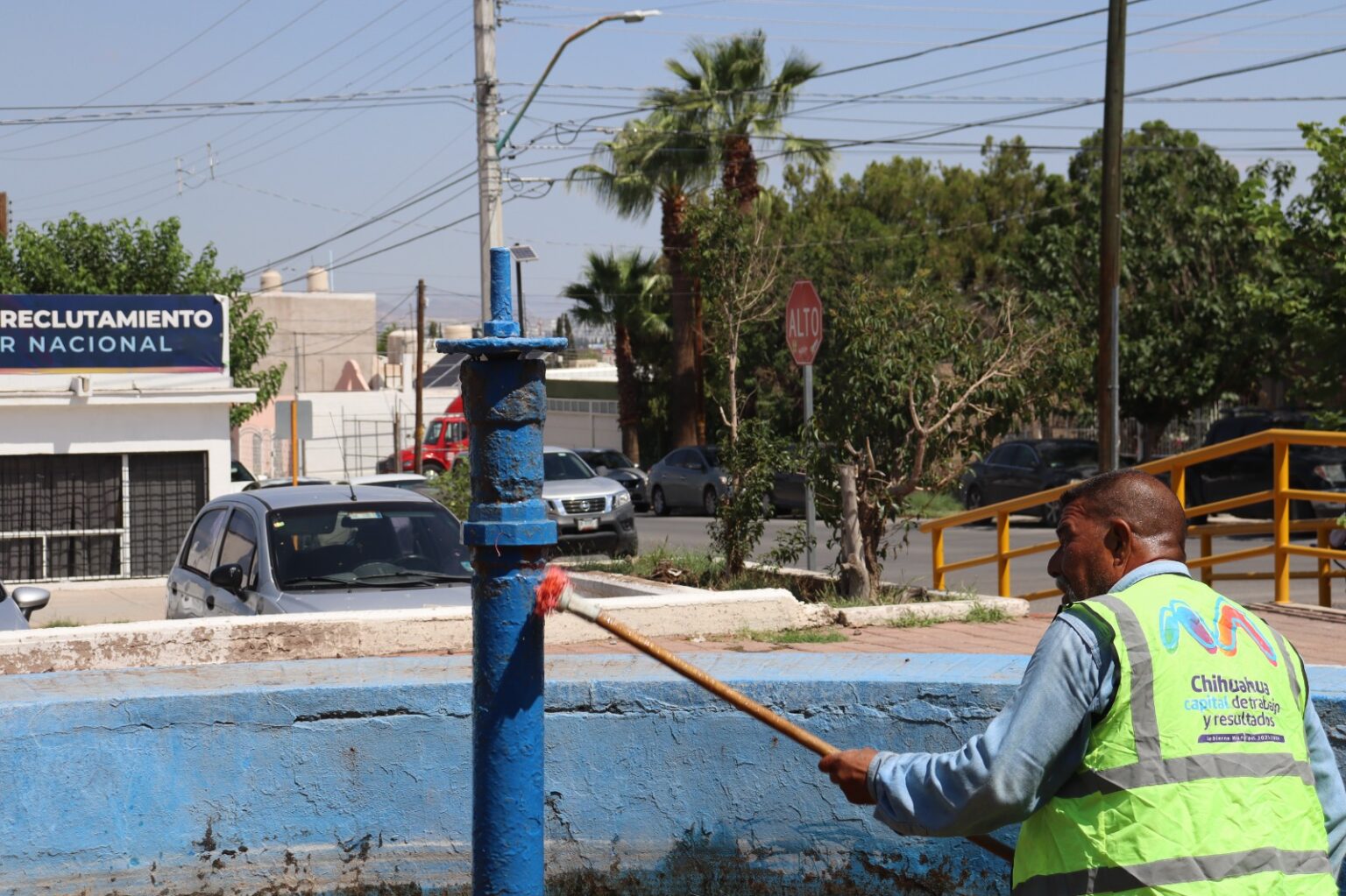 Gobierno Municipal brinda mantenimiento a las fuentes de Chihuahua Capital
