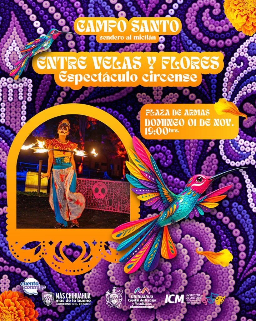Invita Municipio a disfrutar del espectáculo circense “Entre velas y flores” en la Plaza de Armas